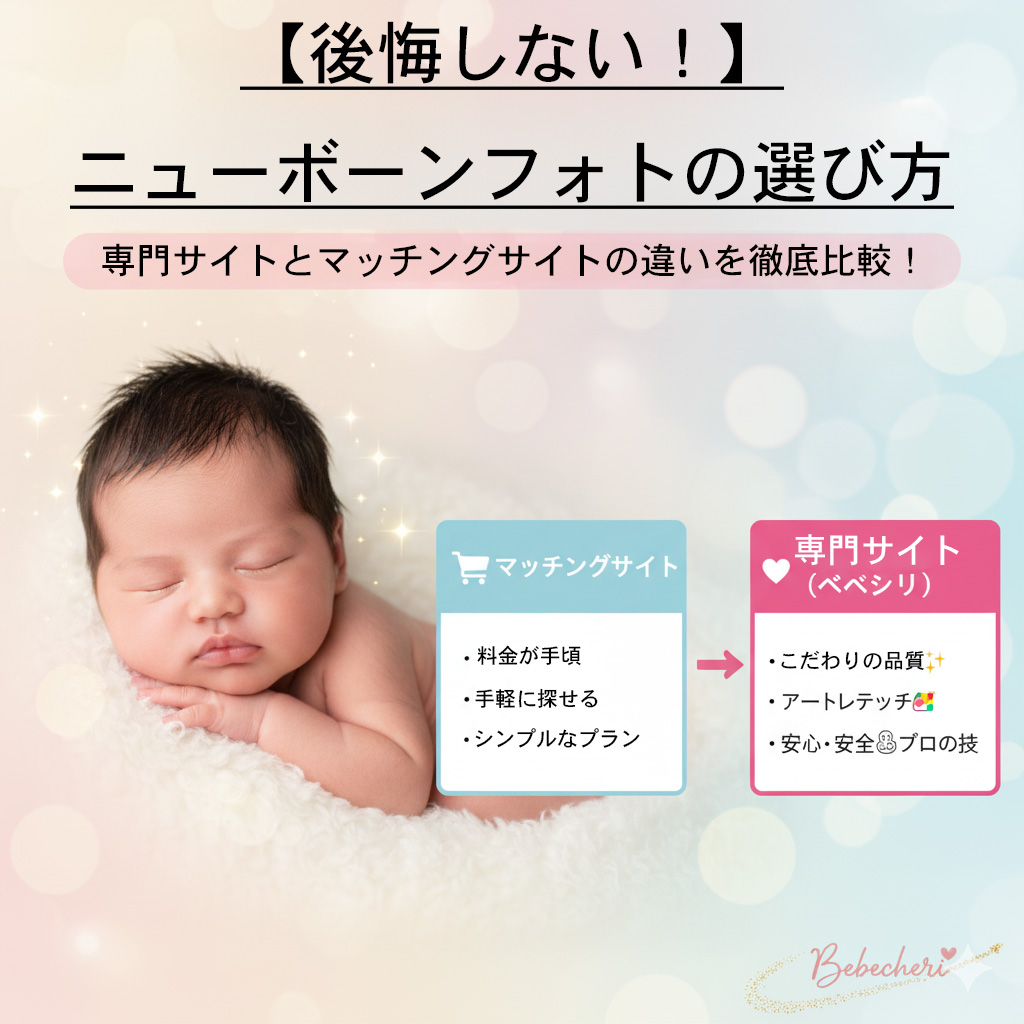 👶【ニューボーンフォト】マッチングサイトfotowa、どっちがお得?ベベシェリのプランを賢く選ぶ方法